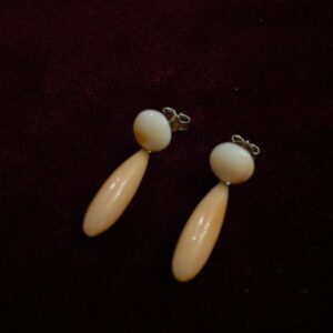 Pendientes coral rosa piel de ángel