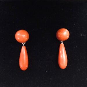 Pendientes coral fino
