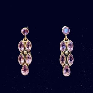 Pendientes plata y amatistas